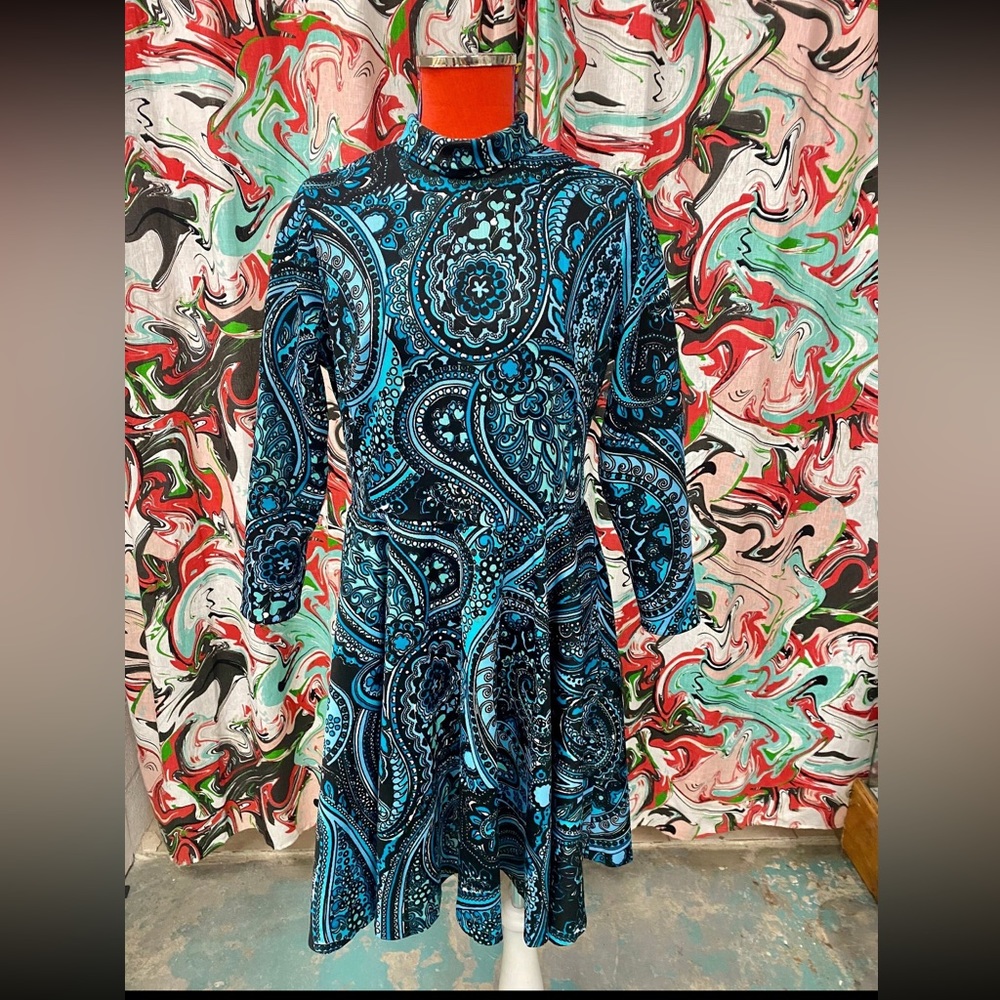 Vintage 60s Paisley one of a kind handmade psychedelic dress. Yeah, baby!